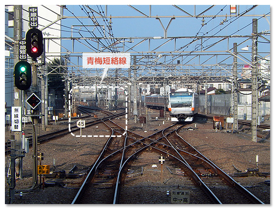 〈立川駅　2014年3月　先頭車から撮影〉